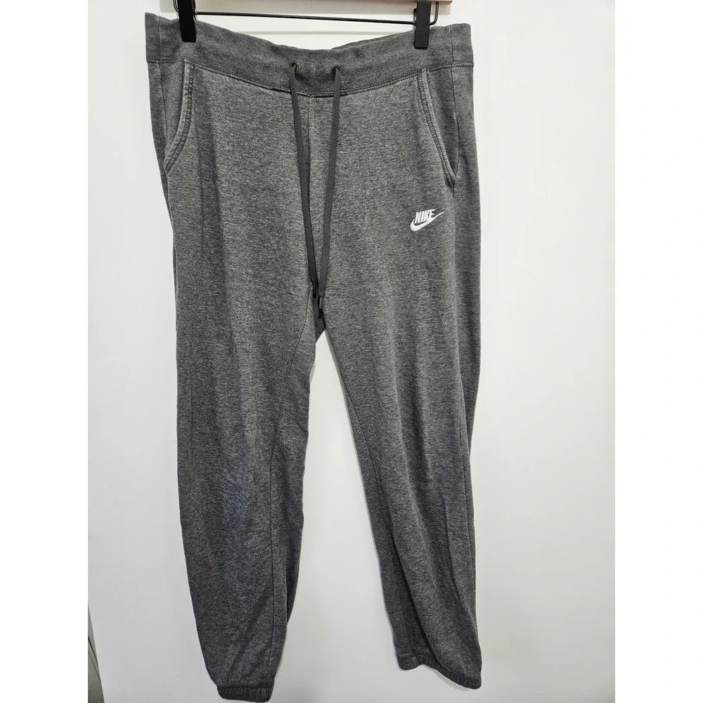 Nike Sportswear Gym Vintage Joggers Charcoal Grey Heather Sweatpants Small